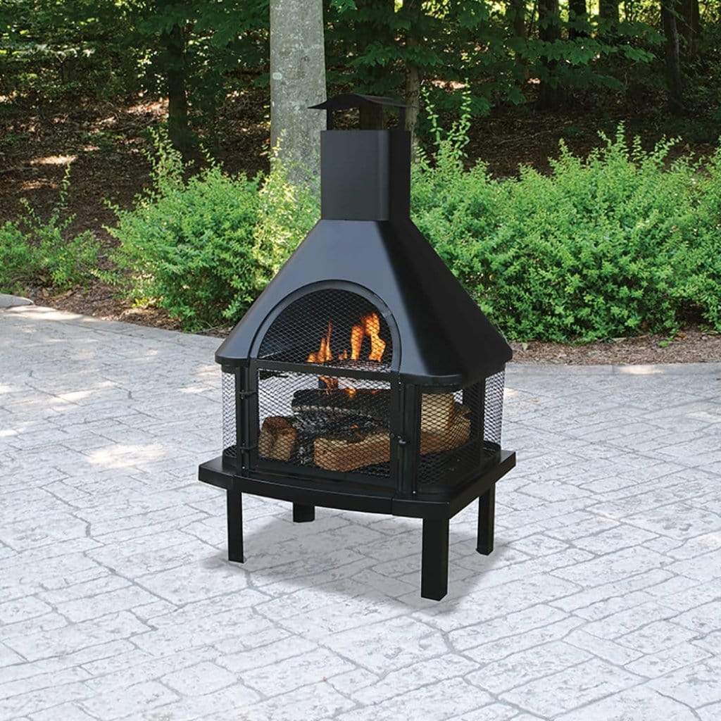 Endless Summer 25" Black Outdoor Wood Burning Fire Pit
