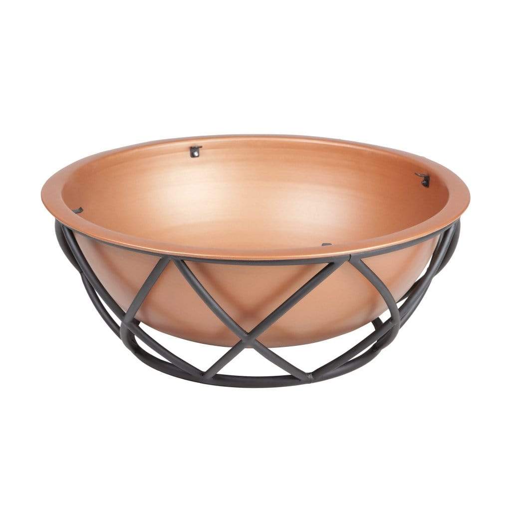 Fire Sense 26" Barzelonia Round Copper-Look Wood Burning Fire Pit
