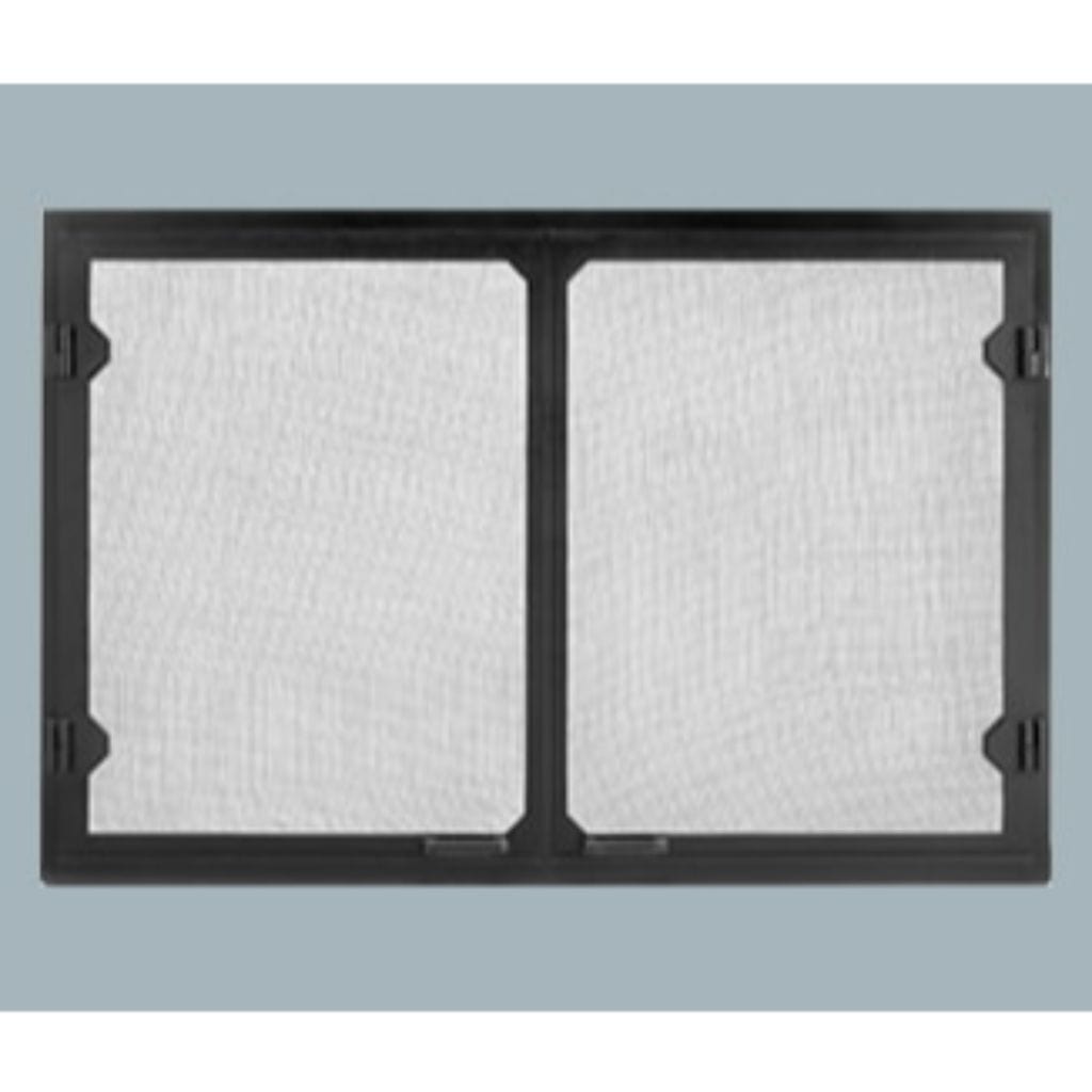Majestic Grand Vista Black Cabinet Style Mesh Doors for Biltmore 36" Wood Burning Fireplace