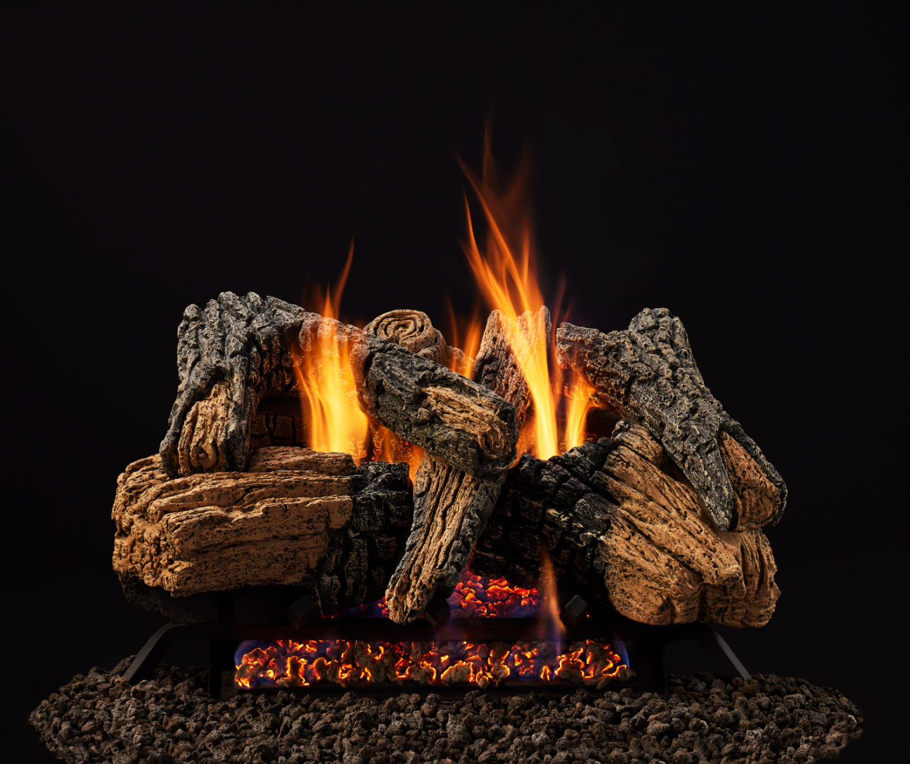 Majestic Duzy 3 30" 6-Piece Refractory Cement Vented Gas Log Set
