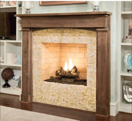 Mason-Lite 60" Linear Vent Free Gas Fireplace With Burner Through