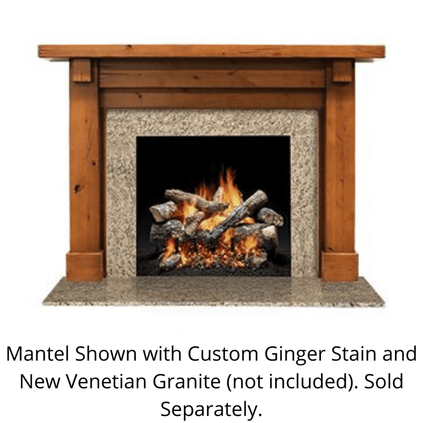 Monessen Design Series Battlefield C 53" Maple Unfinished Flush Wood Mantel