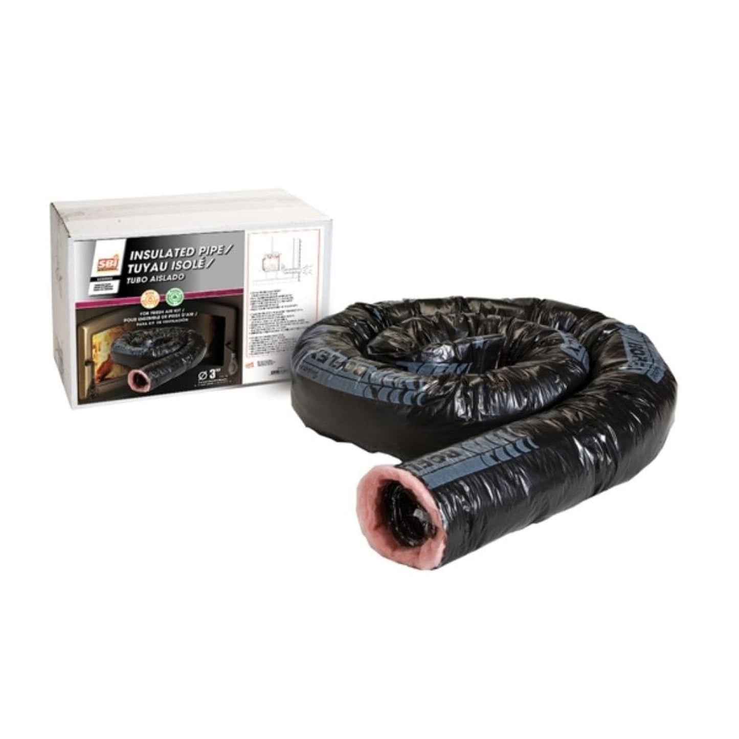 Osburn 3" x 120" Insulated Flex Pipe for Fresh Air Intake Kit
