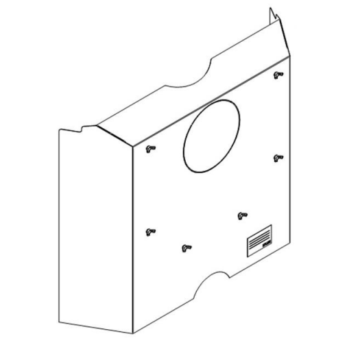 Sierra Flame by Amantii Reduce Clearance Heat Shield for Lynwood Cast Iron Free Stand Wood Fireplace