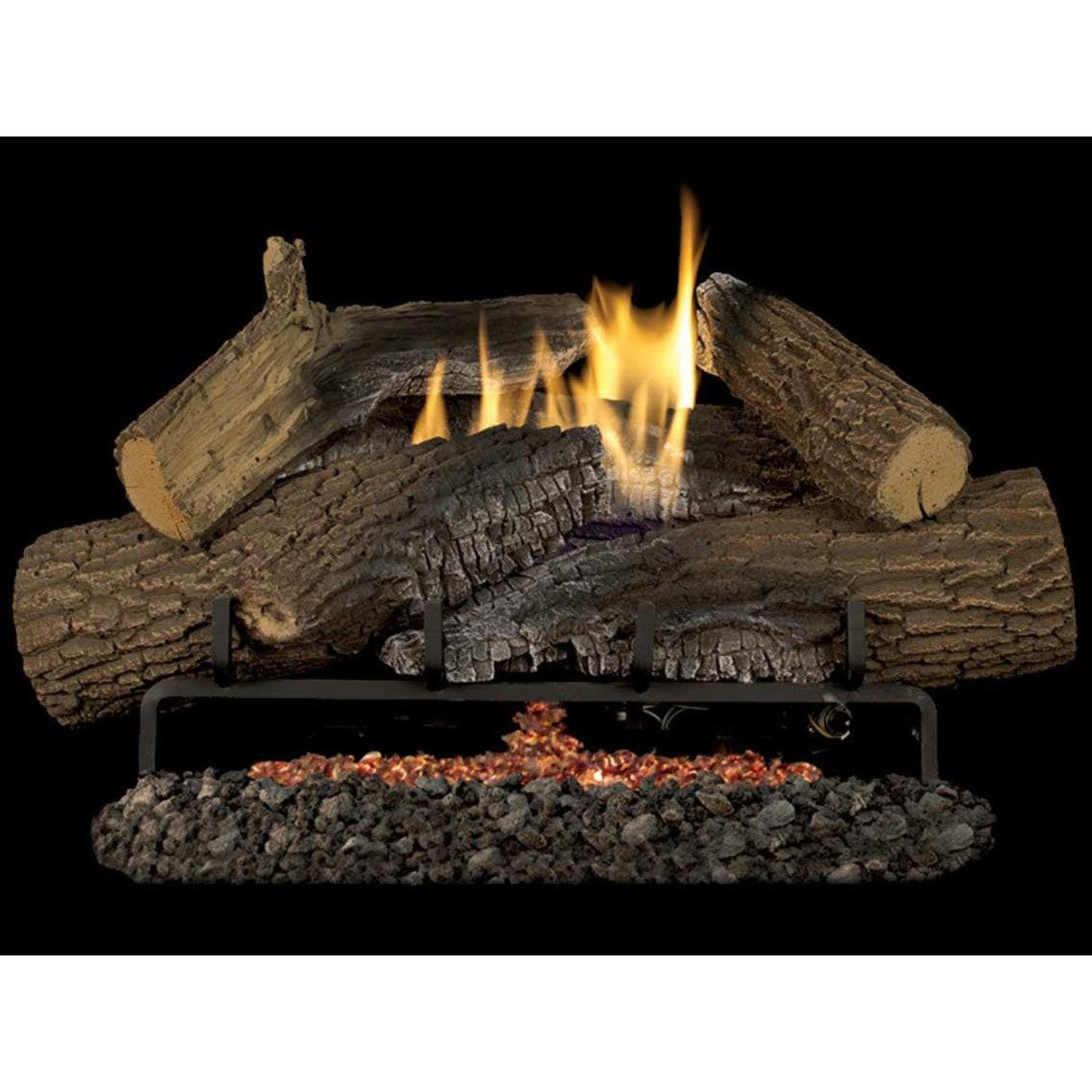 Superior Triple-Flame Series Rugged Stack 18" Concrete Vent-Free Gas Log Set