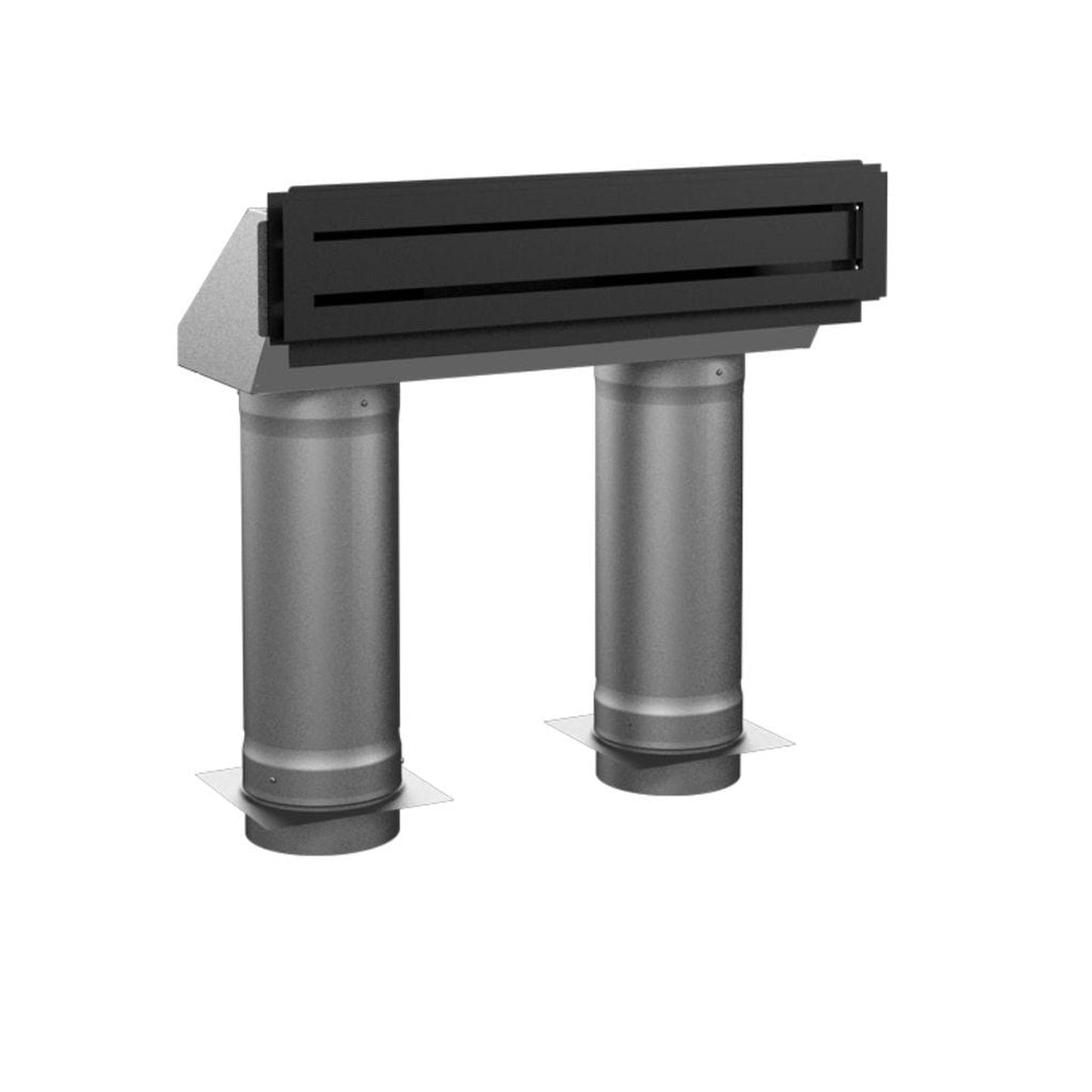 Valcourt Modern Gravity Kit With Adjustable Pipes for Lafayette Wood Fireplace