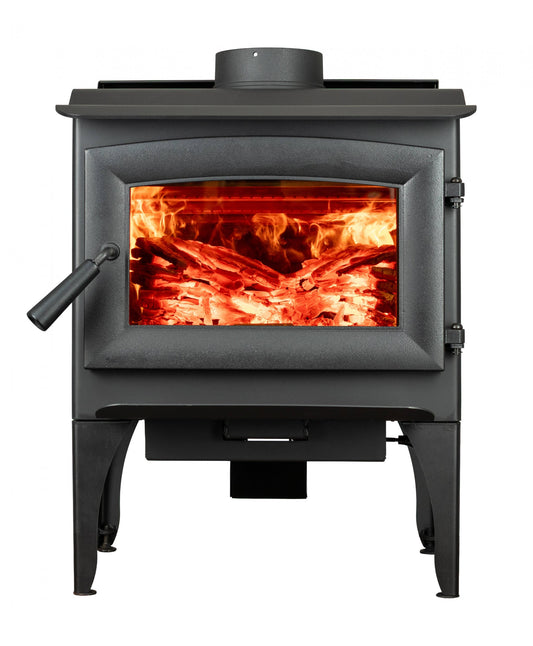 Breckwell CH11 22" Black Finish Freestanding Wood Burning Stove on Legs With Blower