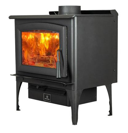 Breckwell CH20 27" Black Finish Freestanding Wood Burning Stove on Legs With Blower