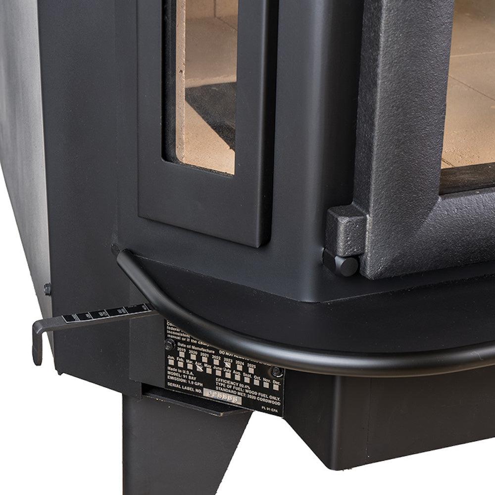 Buck Stove Bay Series Model 91 Catalytic Wood Burning Stove With Gold Door Finish