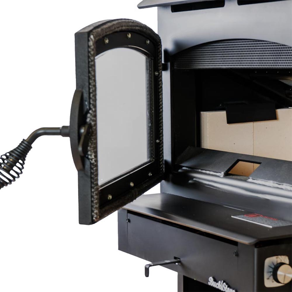 Buck Stove Model 21 Non-Catalytic and Blower Assembly Standard Wood Burning Stove With Pewter Door Finish
