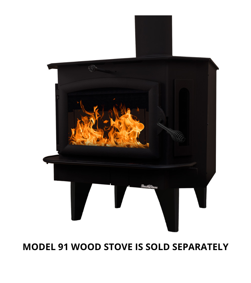 Buck Stove Small Black Straight Set of 4 Stove Legs
