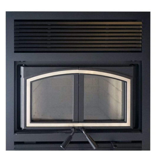 Empire 36" Nickel Door Overlay for St. Clair 3000 Wood Burning Fireplace