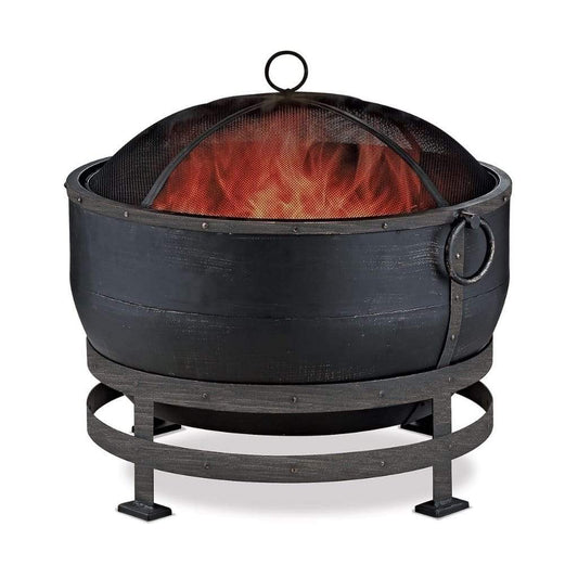 Endless Summer 26" Oil Rubbed Bronze Outdoor Wood Burning Fire Pit With Kettle Design