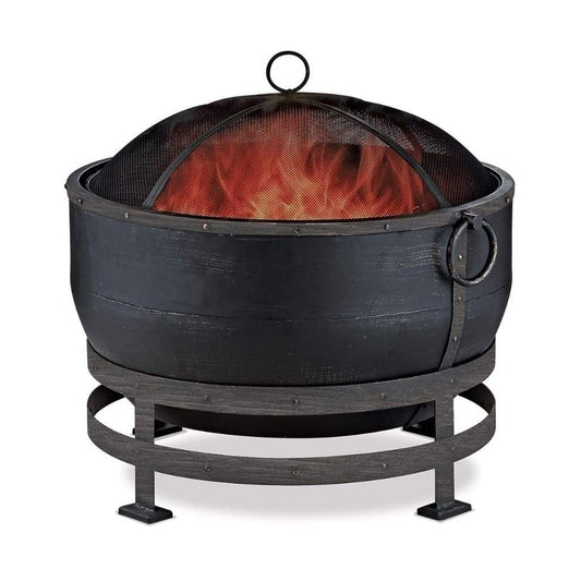Endless Summer 26" WAD1579SP Oil Rubbed Bronze Wood Burning Outdoor Fire Pit with Kettle Design