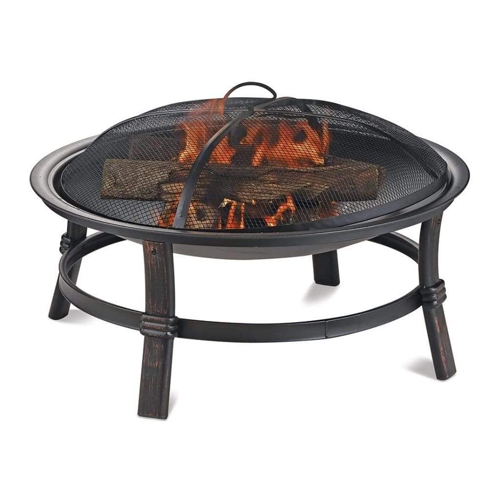 Endless Summer 29" Brushed Copper Outdoor Wood Burning Fire Pit With Airflow Technology