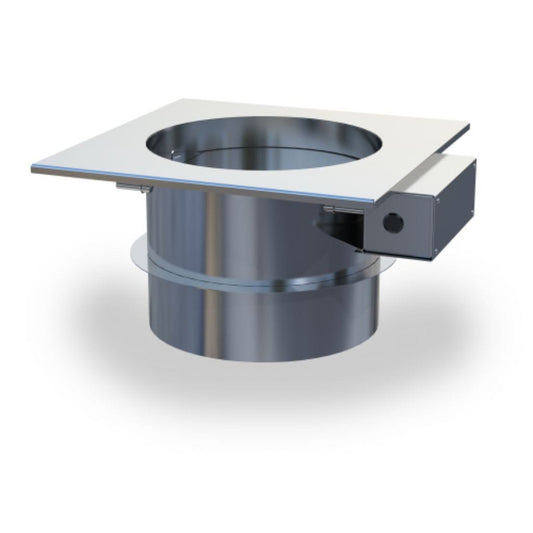 Enervex 14" 120VAC Stainless Steel Mechanical Fireplace Damper for RS 9" & 12" Chimney Fan
