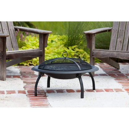 Fire Sense 22"/29" Folding Wood-Burning Fire Pit