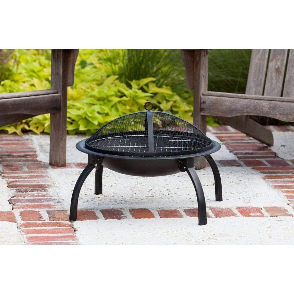 Fire Sense 22"/29" Folding Wood-Burning Fire Pit