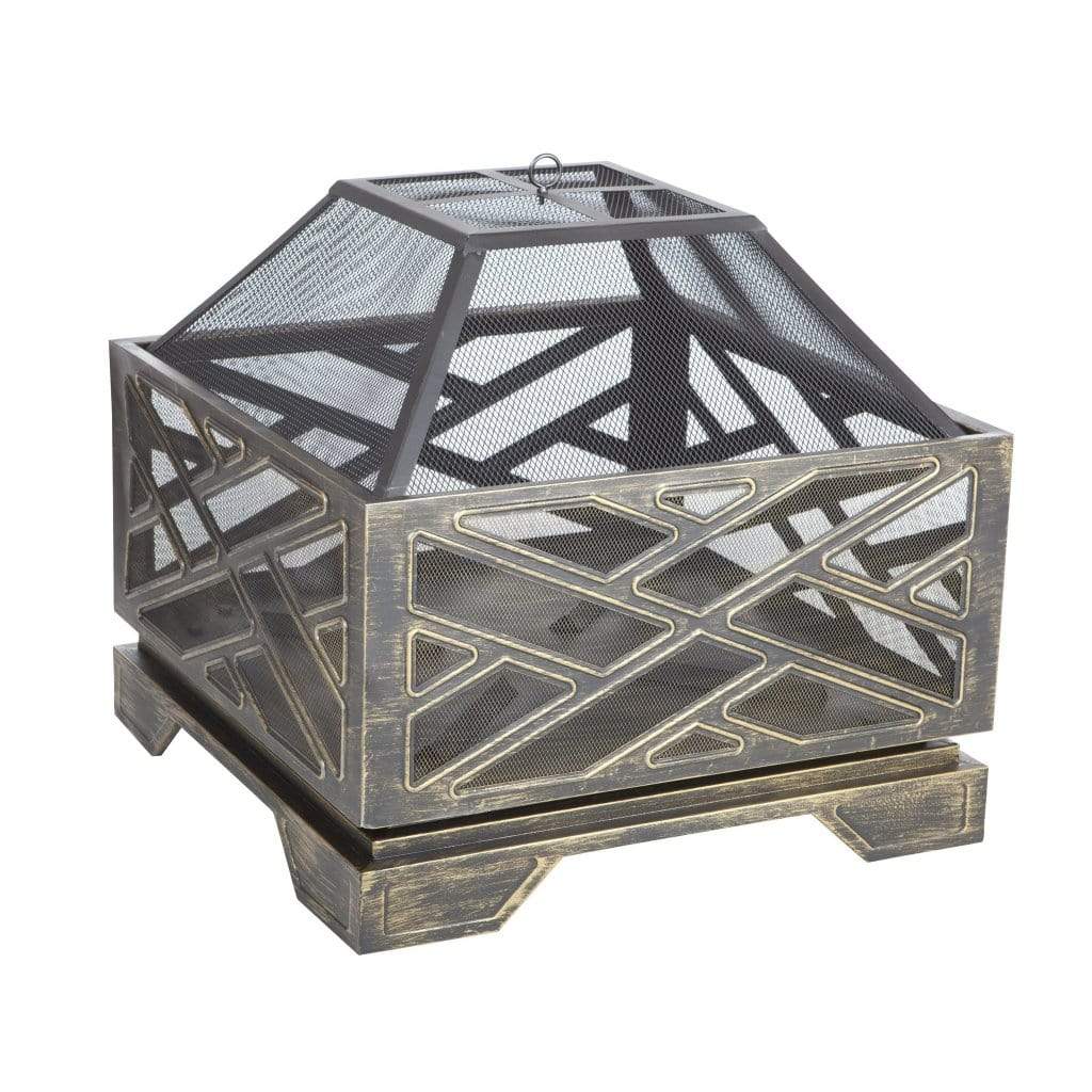 Fire Sense 26" Catalano Square Wood Burning Fire Pit