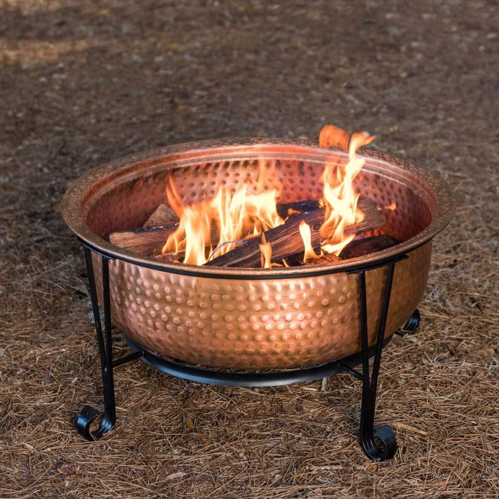 Fire Sense 26.5" Palermo Copper Round Wood Burning Fire Pit