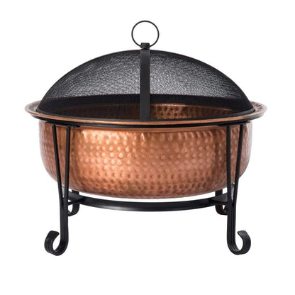 Fire Sense 26.5" Palermo Copper Round Wood Burning Fire Pit