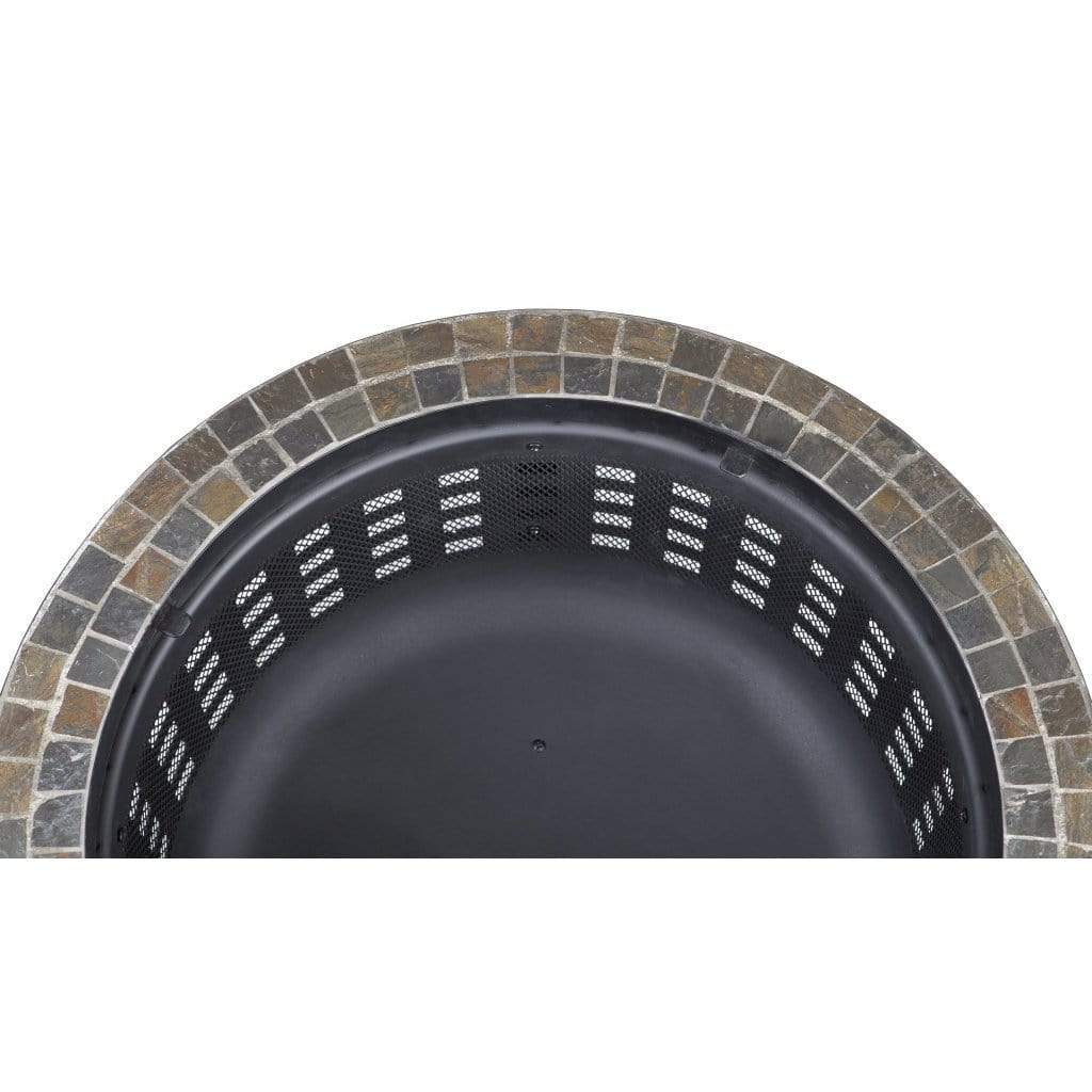 Fire Sense 30" Alpina Round Slate Top Wood Burning Fire Pit