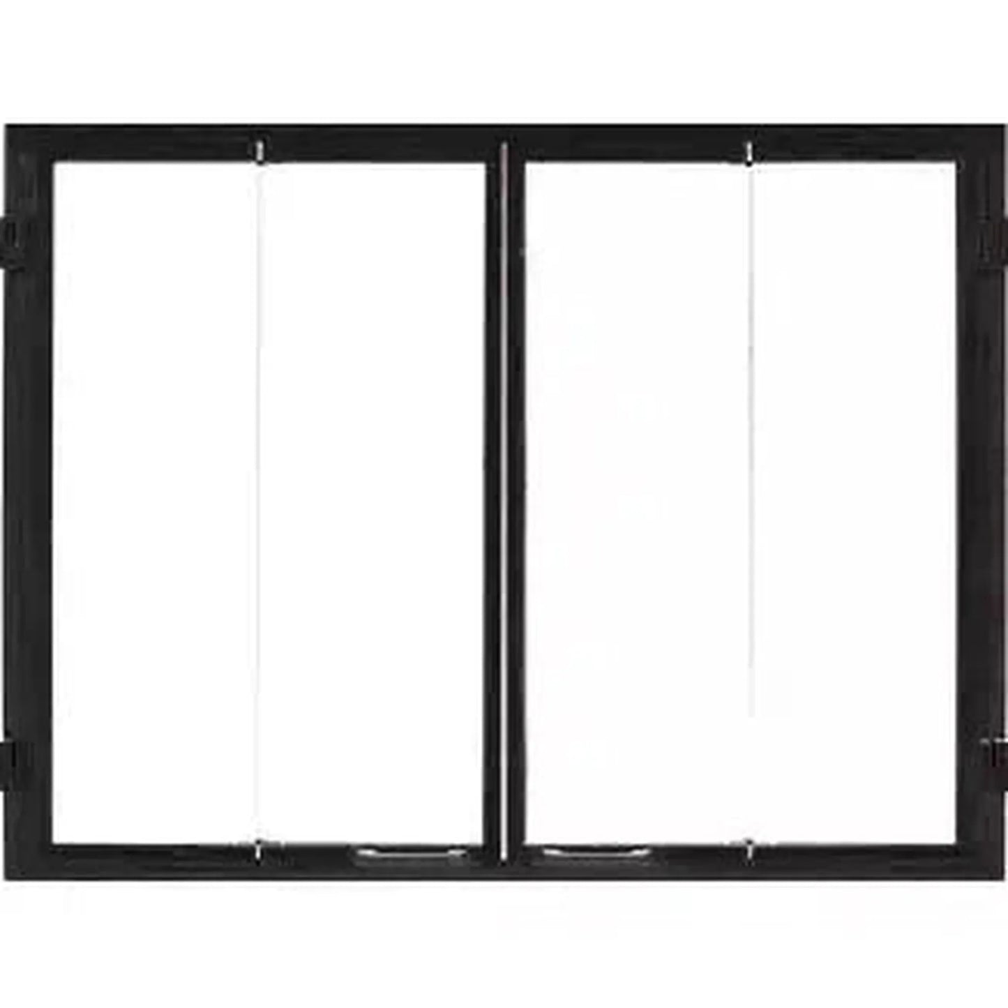 Heatilator Black Glass Bi-Fold Doors for Birmingham 50" Wood Burning Fireplace