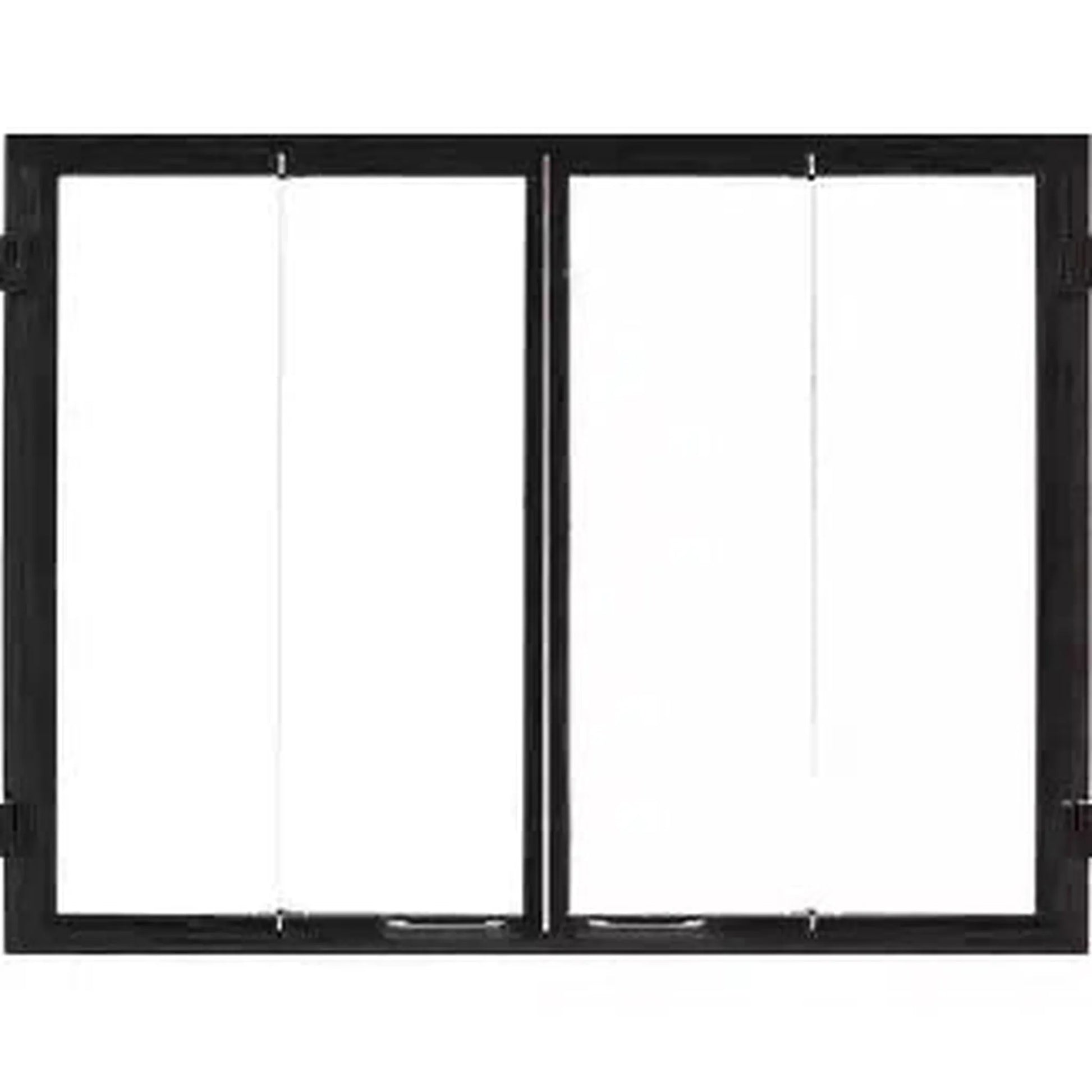 Heatilator Black Glass Bi-Fold Doors for Birmingham 50" Wood Burning Fireplace