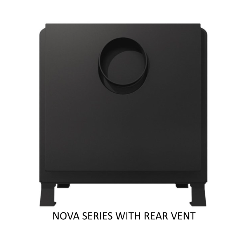 MF Fire Nova Series 22" Satin Black Freestanding Wood Stove With Satin Black Door