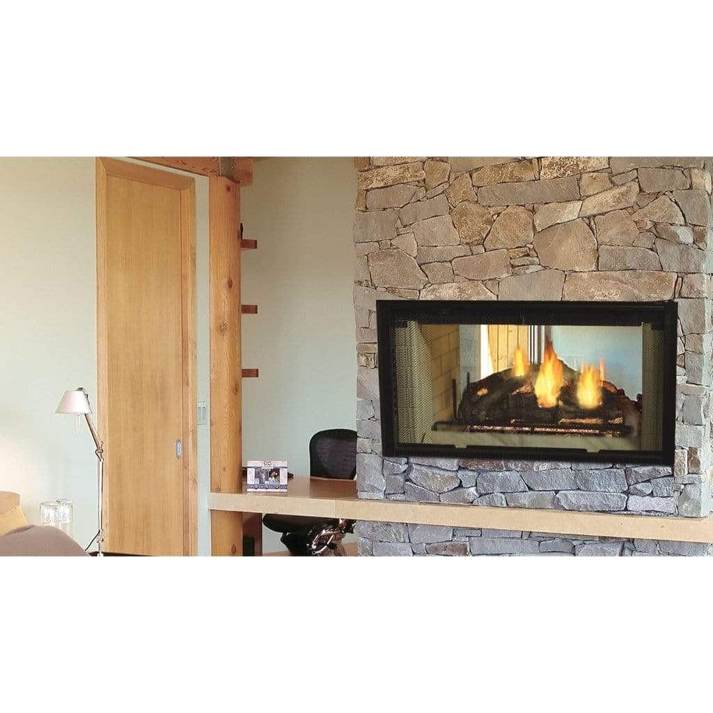 Majestic 42" Designer Series See-Through Radiant Wood Burning Fireplace