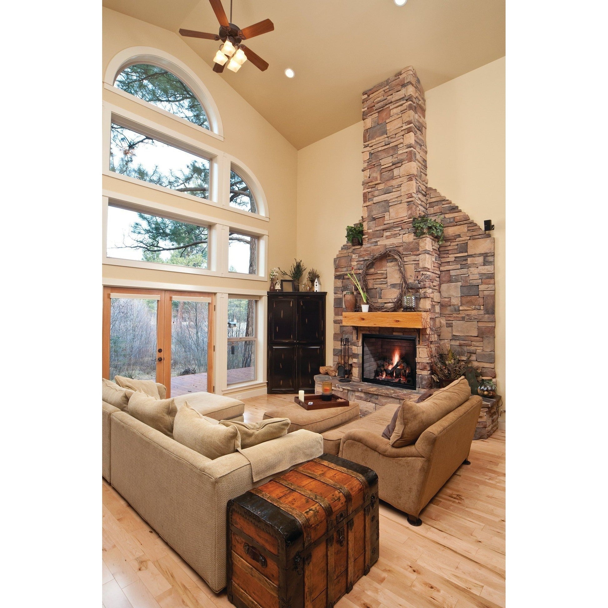 Majestic Biltmore 36" Radiant Traditional Wood Burning Fireplace With Traditional Brick Pattern
