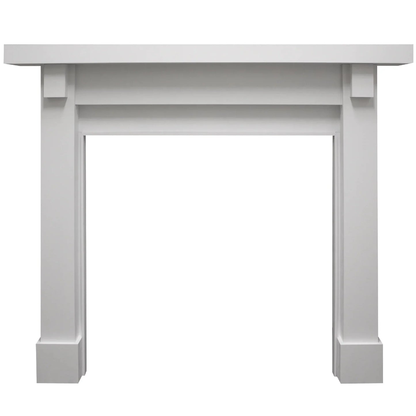 Majestic Design Series Battlefield C 53" Primed MDF Rustic Style Flush Wood Fireplace Mantel With Custom New Gray Stain Color