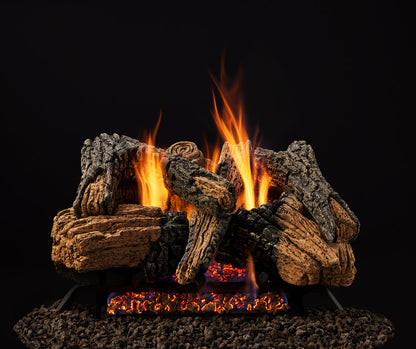 Majestic Duzy 3 30" 6-Piece Refractory Cement Vented Gas Log Set