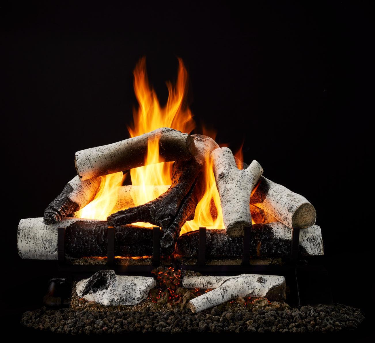 Majestic Grand Birch 24" 10-Piece 2-Tier Vented Gas Log Set