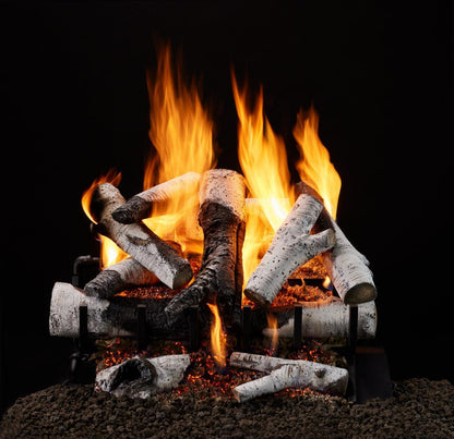 Majestic Grand Birch 24" 11-Piece 3-Tier Vented Gas Log Set