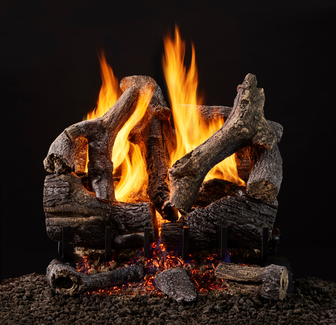 Majestic Grand Oak 30" 12-Piece 3-Tier Vented Gas Log Set