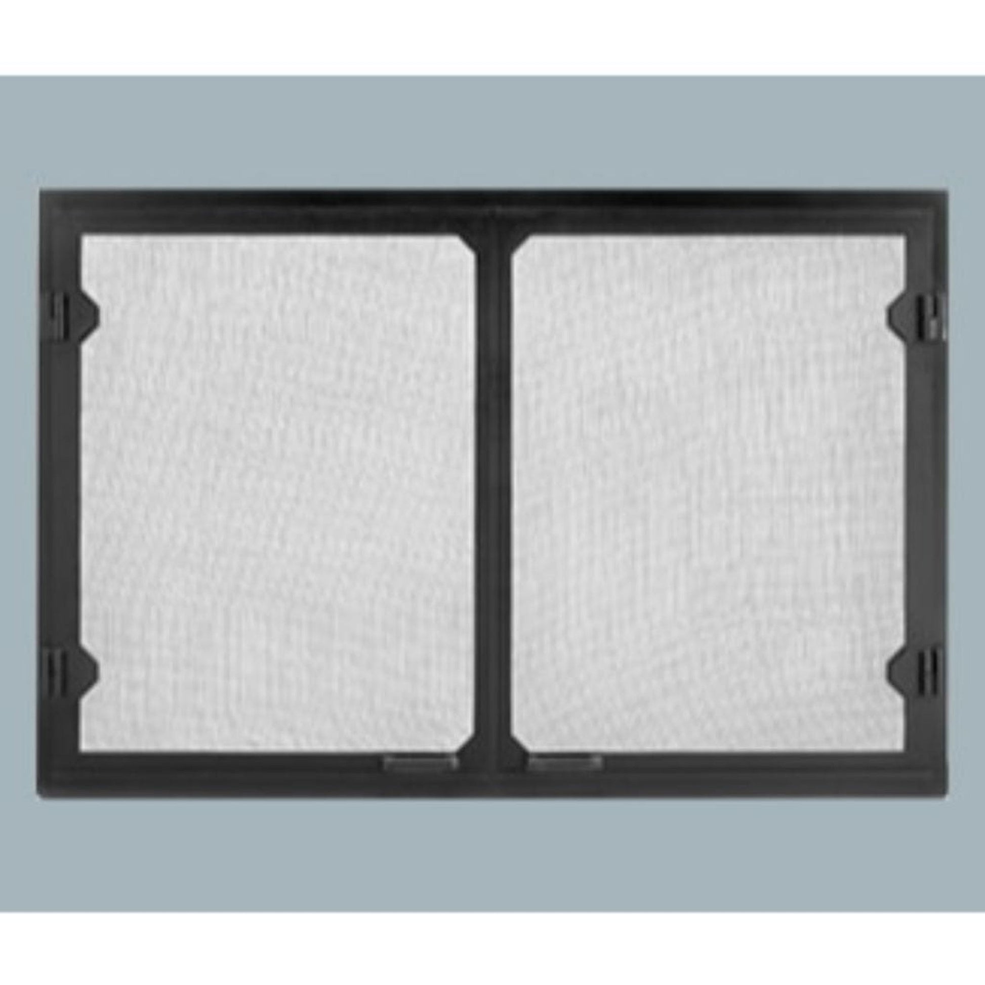 Majestic Grand Vista Black Cabinet Style Mesh Doors for Biltmore 50" Wood Burning Fireplace