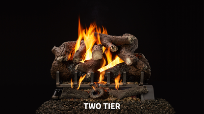Majestic Heritage Oak 30" 14-Piece 2-Tier Vented Gas Log Set