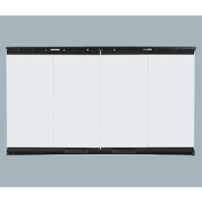 Majestic Original Bi-Fold Glass Doors With Black Trim for Biltmore 50" Wood Burning Fireplace