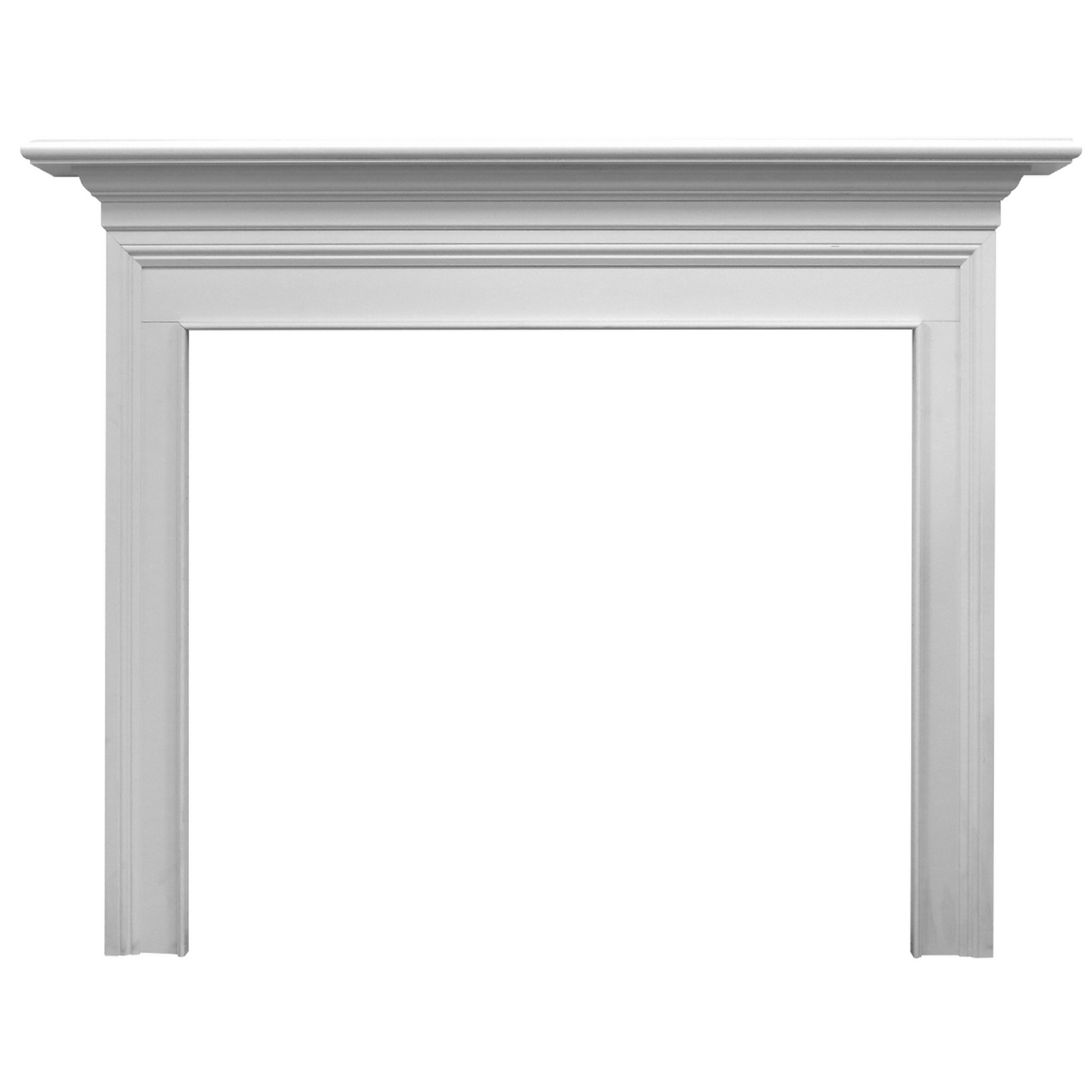Majestic Select Series Richland B 48" Primed MDF Transitional Style Flush Wood Fireplace Mantel With Custom New Gray Stain Color