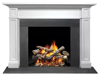 Majestic Signature Series Acadia B 48" Primed MDF Traditional Style Flush Wood Fireplace Mantel With Custom New Gray Stain Color