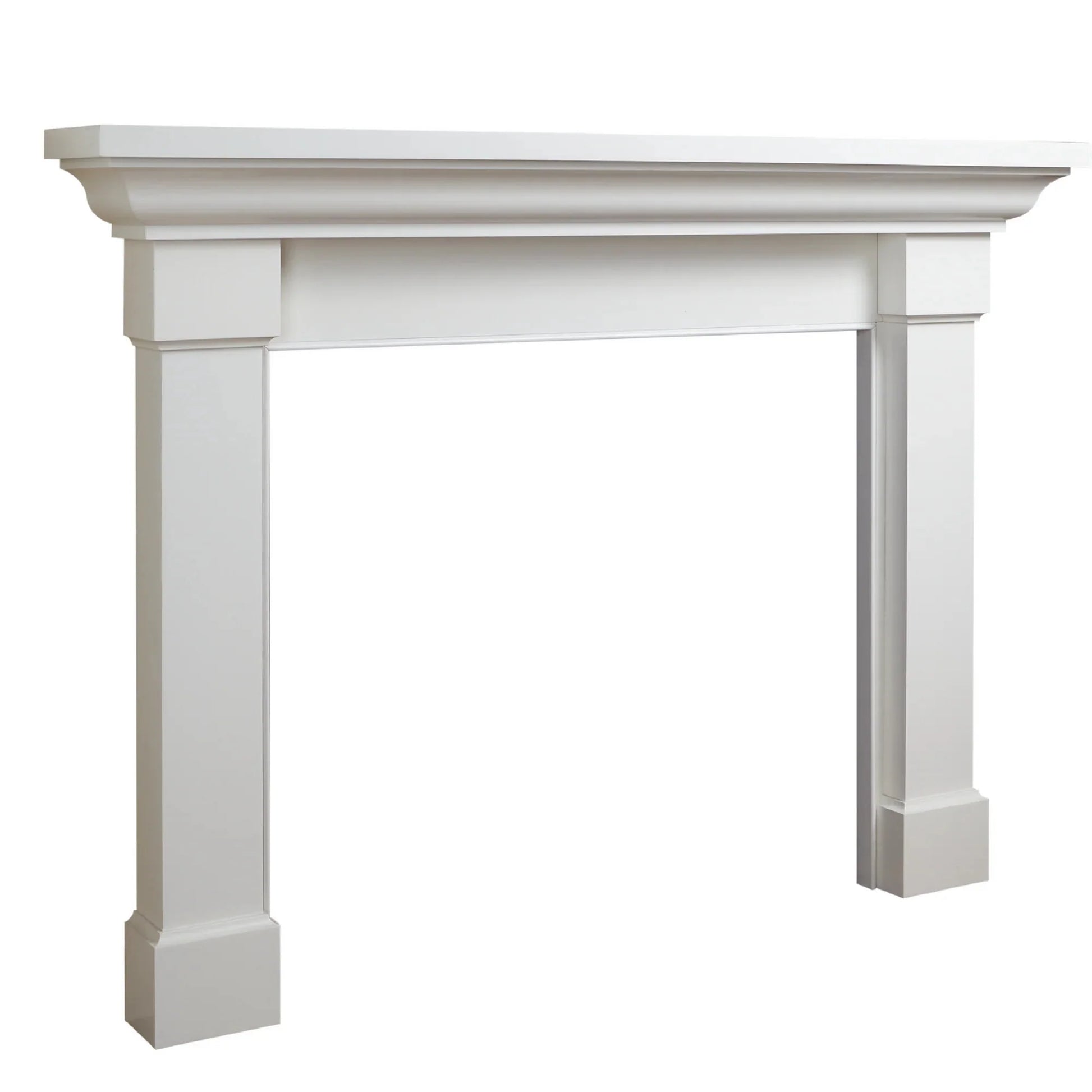 Majestic Signature Series Kenwood C 53" Primed MDF Transitional Style Flush Wood Fireplace Mantel With Custom New Gray Stain Color
