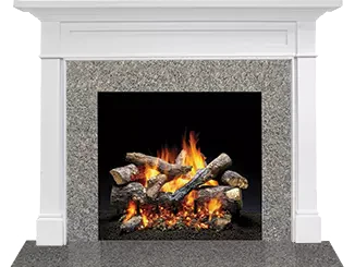 Majestic Signature Series Roxborough B 48" Primed MDF Traditional Style Flush Wood Fireplace Mantel With Custom New Gray Stain Color
