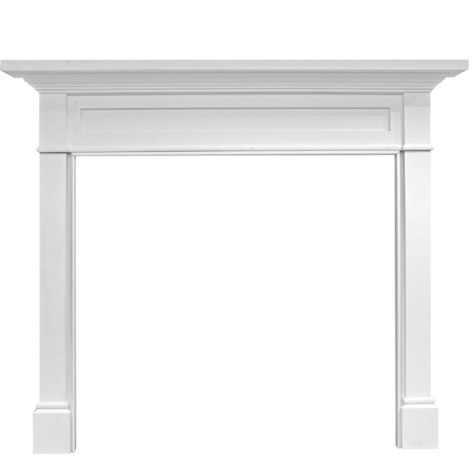 Majestic Signature Series Roxborough C 53" Primed MDF Traditional Style Flush Wood Fireplace Mantel With Custom New Gray Stain Color