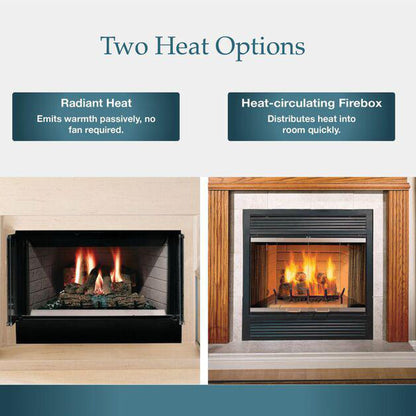 Majestic Sovereign 36" Radiant Traditional Wood Burning Fireplace