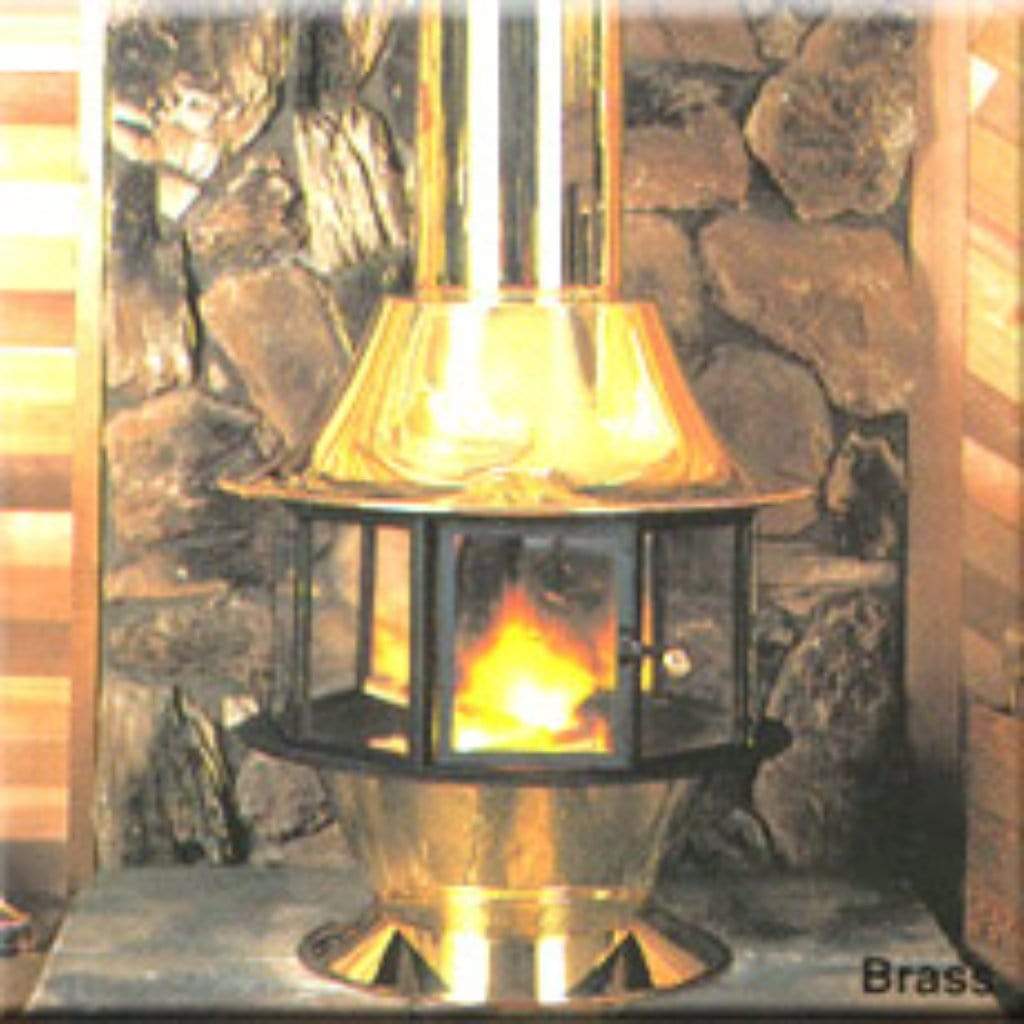 Malm Spin-A-Fire 32" Slate Gray Freestanding Wood Burning Fireplace With Matte Black Base