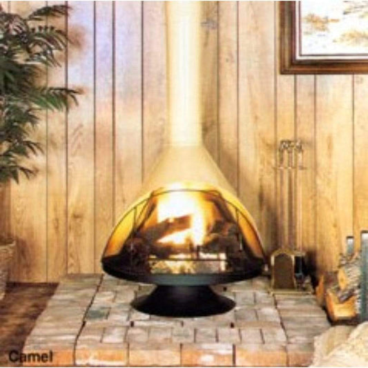 Malm Zircon 30” Matte Black Freestanding Wood Burning Fireplace