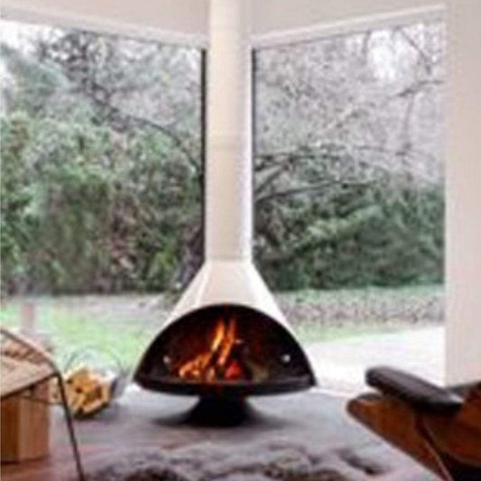 Malm Zircon 34” Matte Black Freestanding Wood Burning Fireplace