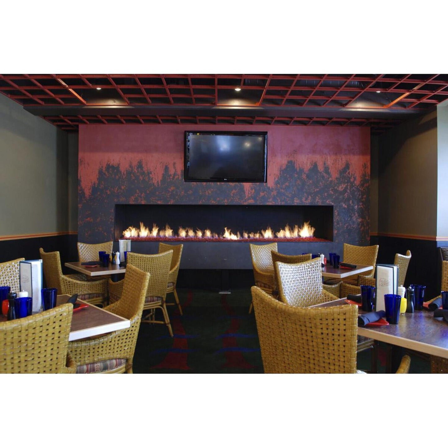 Mason-Lite 108" Linear Gas Fireplace - Dual 12" B-Vent