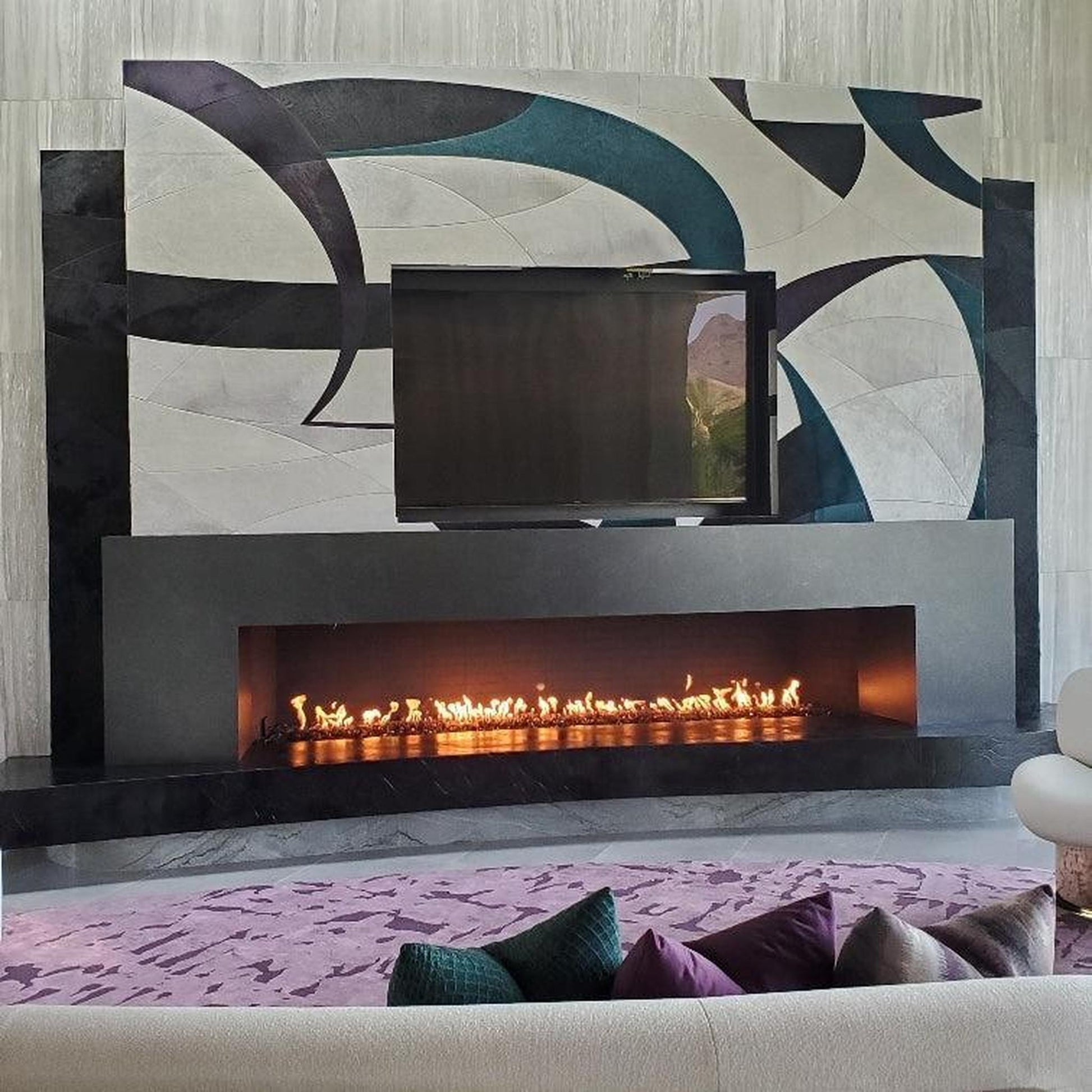 Mason-Lite 60" Linear Gas Fireplace - 12" B-Vent